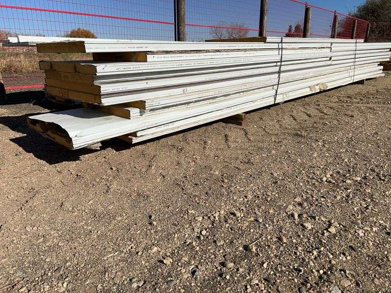 Qty of garage door panels various sizes & lengths (1 stack)