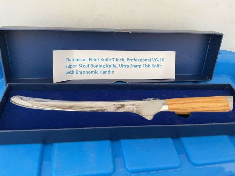 Damascus  filleting  knife 7"