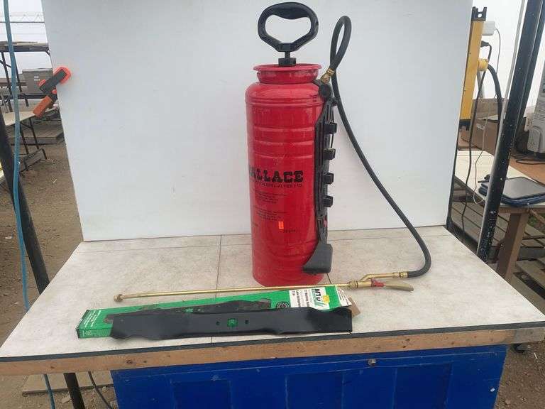 Wallace heavy duty spot yard sprayer, 21 inch MTD mulching mower blade.