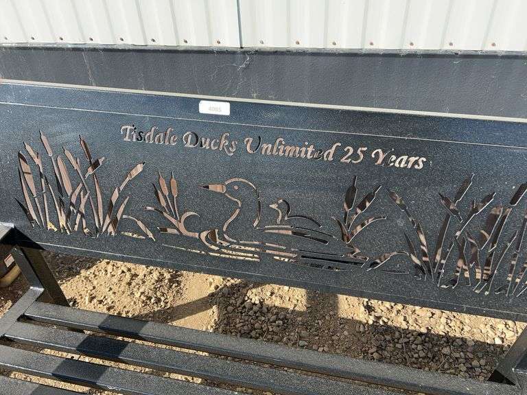 55” Heavy Duty Park bench “Tisdale Ducks Unlimited 25 Years”