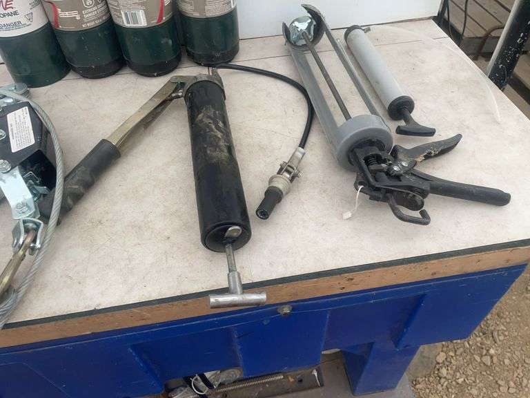 Cable come along, soldering gun, electric stapler, grease gun, propane etc.