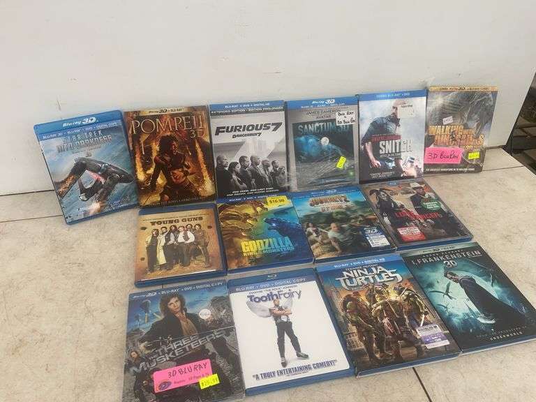 Quantity of Blu-ray DVDs