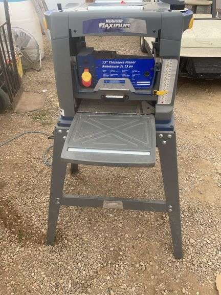 Mastercraft maximum 13" thickness planer on stand working condition