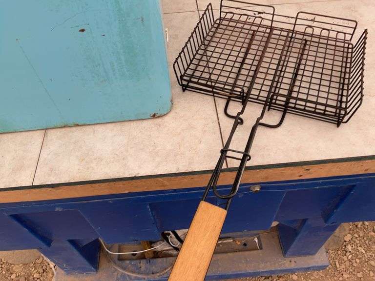 Coleman cooler, campfire toaster