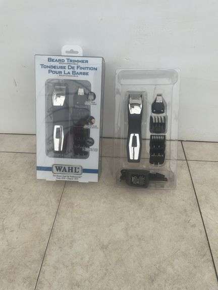 Pair of unused cordless WAHL beard trimmers, comes with charger