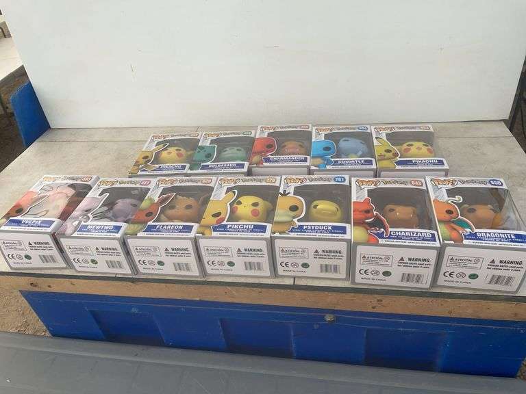 12 Pokémon, number 353, 453, 455, 504, 553, 580, 581, 629, 779, 781, 843, 850