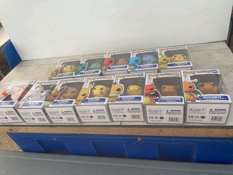 12 Pokémon, number 353, 453, 455, 504, 553, 580, 581, 629, 779, 781, 843, 850