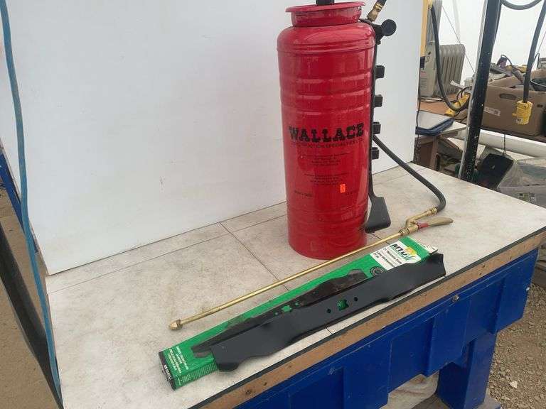Wallace heavy duty spot yard sprayer, 21 inch MTD mulching mower blade.