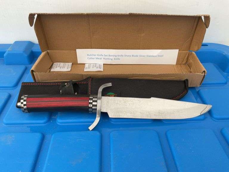 Butcher knife with approximately 7" blade