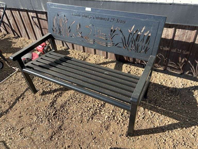 55” Heavy Duty Park bench “Tisdale Ducks Unlimited 25 Years”