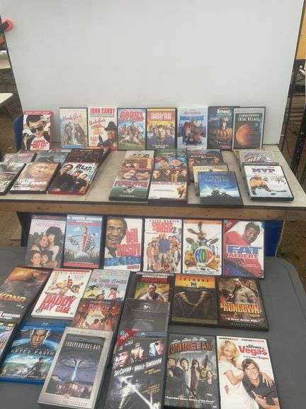 Approximately 50 DVDs