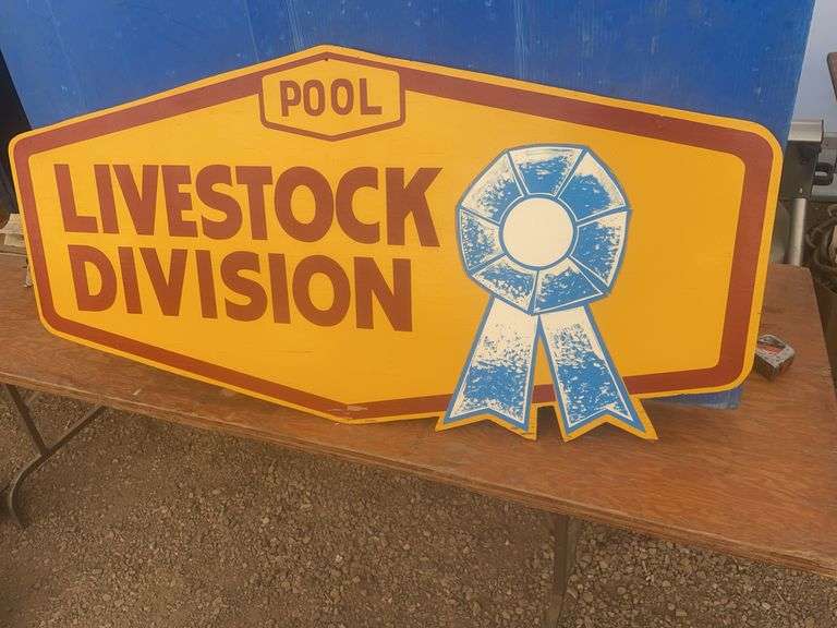 48“ x 24“ Pool  livestock division wooden sign one side only