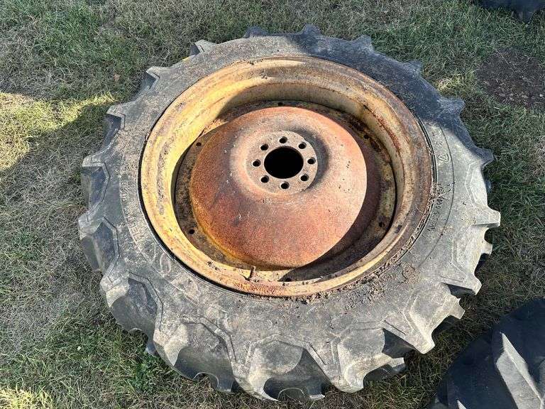 Two 10 - 28 6 Ply Rating Tires w/ Rims off Ford 8N