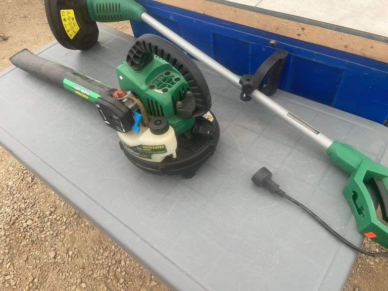 Weed eater gas motor blower - untested but has a nice compression, a working electric weed eater whi