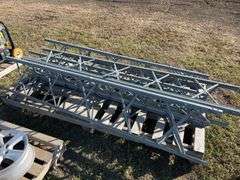 4 section antenna tower - each section 8’ c/w top pole and 3 concrete braces