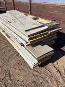 Large Qty of garage door panels various sizes & lengths (2 stacks)