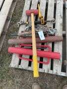 Post pounders, sledge hammer, adjustable wrench etc