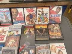 Approximately 50 DVDs