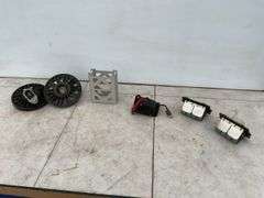 Pair universal bogey wheels, steering riser, reed valves for a Polaris snowmobile