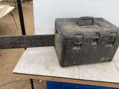 Good running Homelite Timberman 45 cc chainsaw comes with 18" bar and chain, and case,