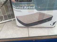 24" working fan, working bug zapper, queen size air mattress condition unknown