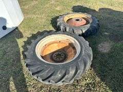 Two 10 - 28 6 Ply Rating Tires w/ Rims off Ford 8N