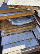 Large Qty of garage door panels various sizes & lengths (2 stacks)