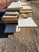 Large Qty of garage door panels various sizes & lengths (2 stacks)