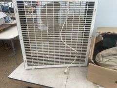 24" working fan, working bug zapper, queen size air mattress condition unknown