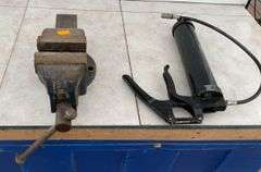 3" Canadian made vice, grease gun