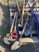 Pallet of yard tools