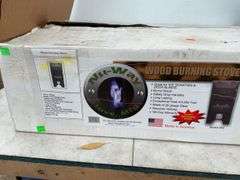 Nu-Way mini woodburning stove for ice shacks. Unused