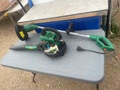 Weed eater gas motor blower - untested but has a nice compression, a working electric weed eater whi