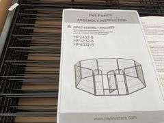 Unused pet playpen, 8 panels 24” x 32”