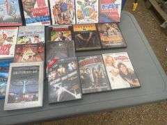 Approximately 50 DVDs