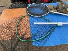 Pair of dip nets one is extendible, fisherman’s vest
