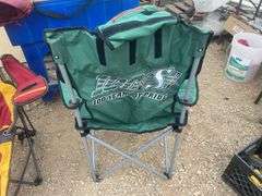 Pair of nice folding lawn chairs one is Saskatchewan Roughriders