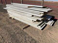 Large Qty of garage door panels various sizes & lengths (2 stacks)