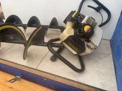 Jiffy 3500 series power ice auger comes with 8"and 10" bits in a custom-made box & extension