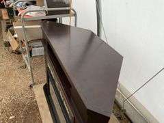 Nice working corner electric fireplace, measures 47"wide by 17"deep by 36 1/2" high