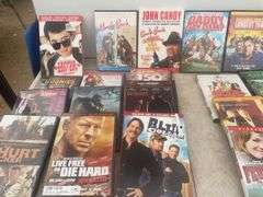 Approximately 50 DVDs