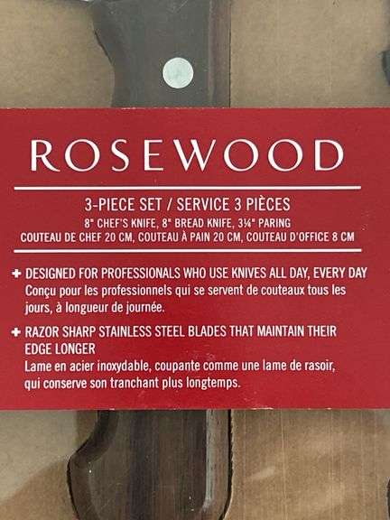 3pc Victorinox "ROSEWOOD" knife set