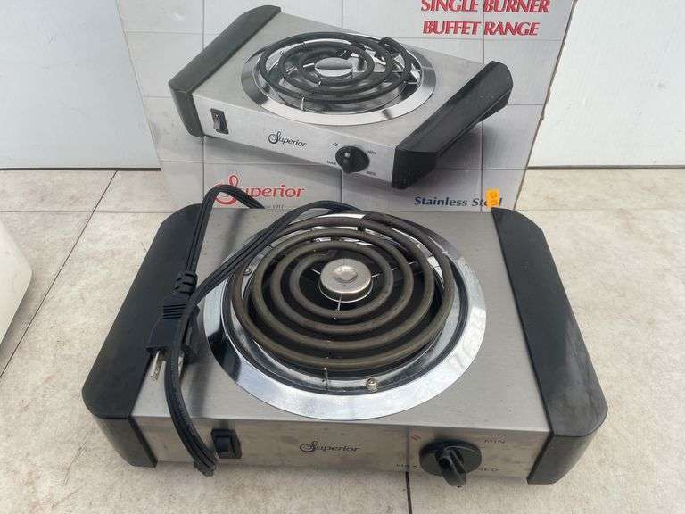 Single element superior hot plate, two slice toaster - both work