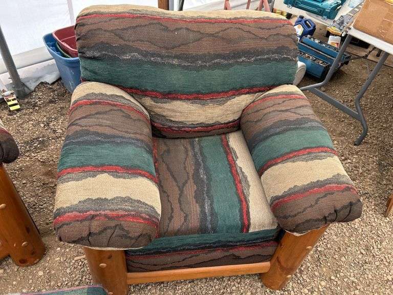 Sofa, chair & footstool