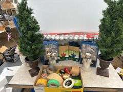 Christmas decor, lights, tape etc