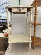 2 antique wooden stands, wooden corner stand, wooden stand