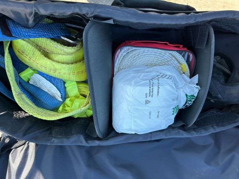 2 ATV covers, ATV bag w/tow ropes