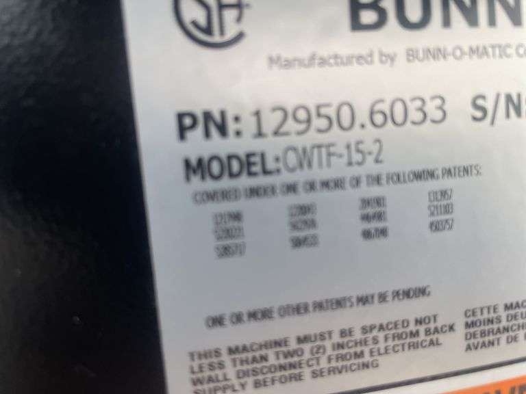 Bunn coffee maker comes with some decaf and regular coffee