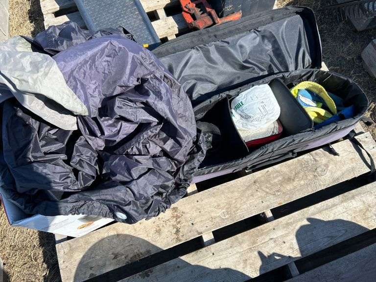 2 ATV covers, ATV bag w/tow ropes
