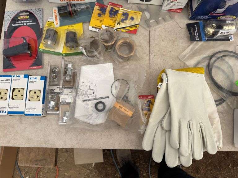 Qty of misc lights, beekeeper equipment, fuses, belts etc
